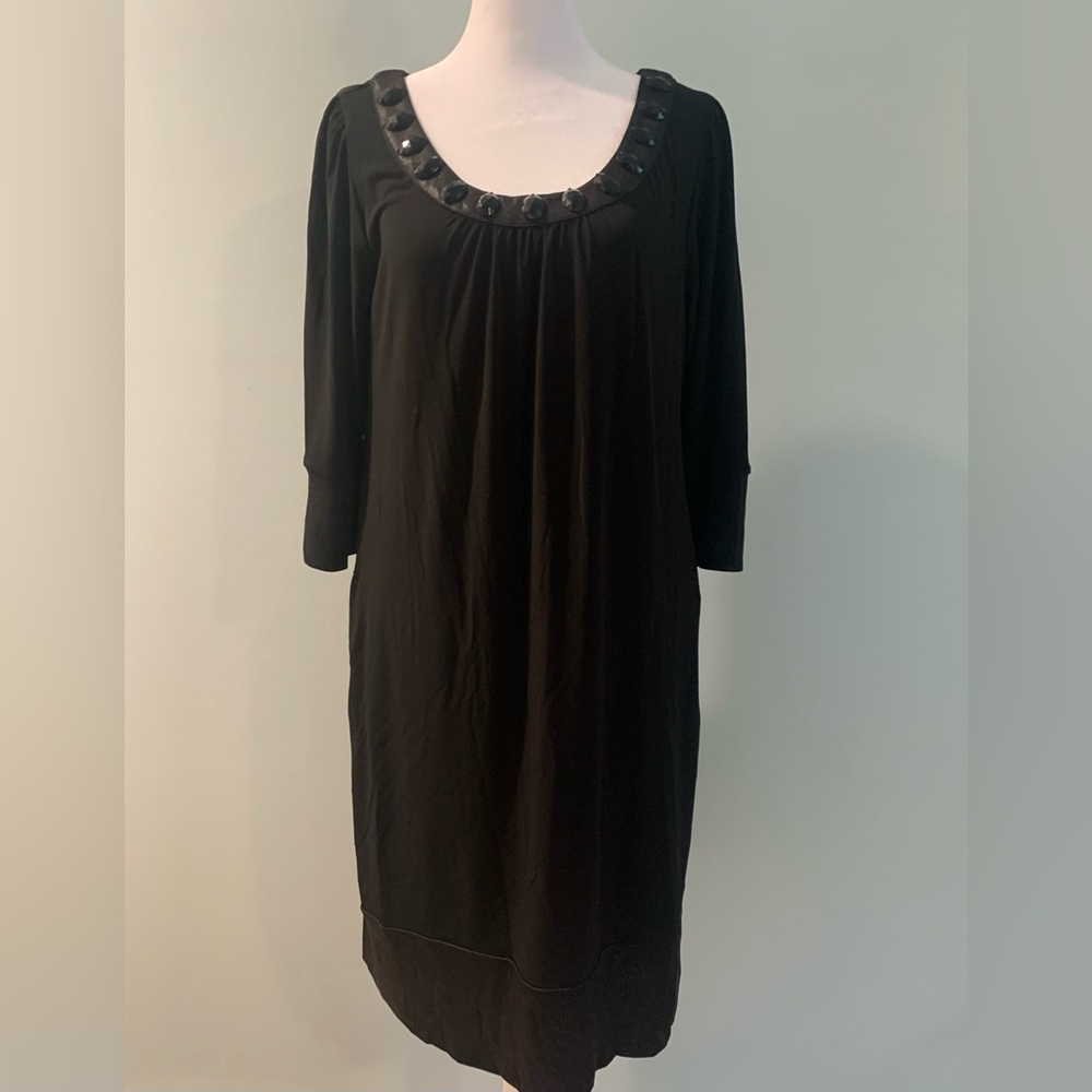 Stretch dress w/jeweled neckline NWOT